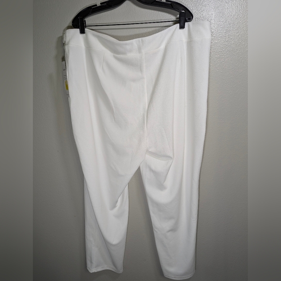 Savion women's white dress pants with silver accents size 3X NWT - Picture 5 of 13